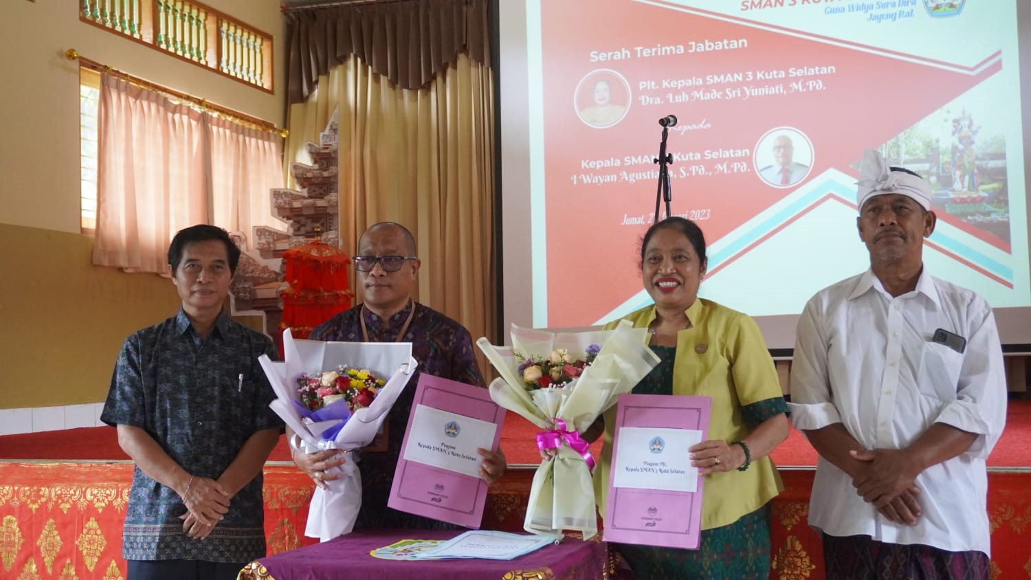 Serah Terima Jabatan Kepala Sekolah SMA Negeri 3 Kuta Selatan